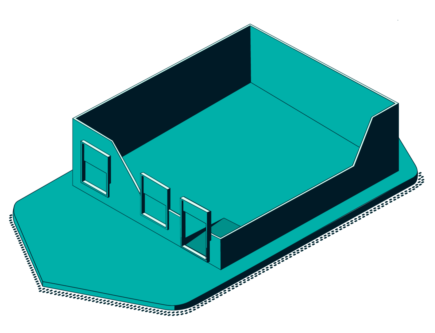 Ein animiertes 3D-Modell für Logistik.